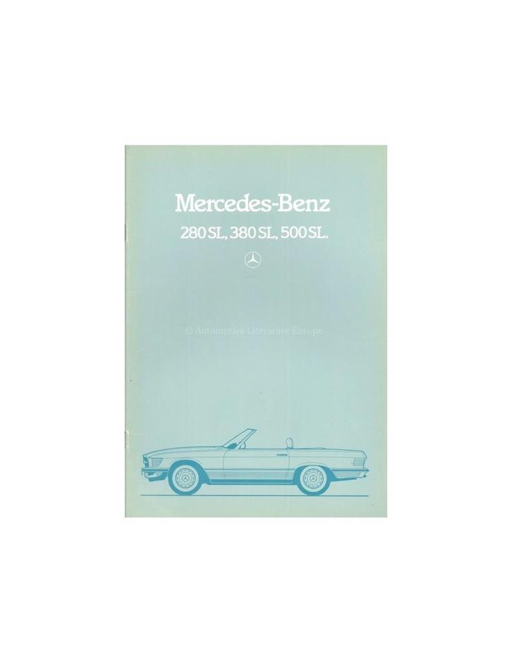 1984 MERCEDES BENZ SL BROCHURE DUITS, Boeken, Auto's | Folders en Tijdschriften