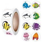 Fako Bijoux® - 500 Stickers Op Rol - 2.5cm - Vissen &, Nieuw, Verzenden