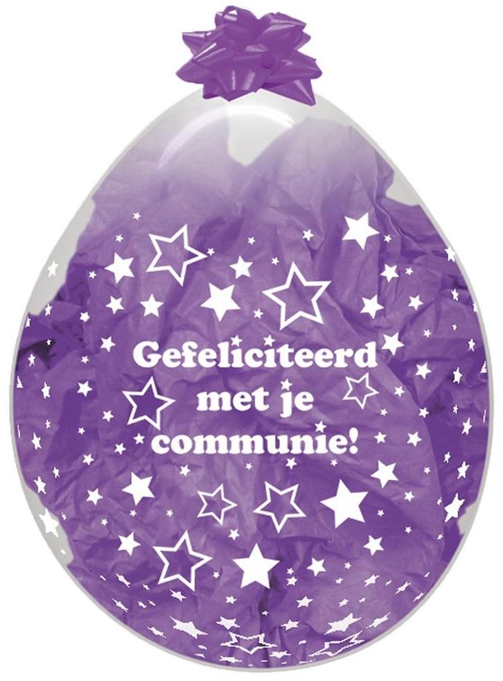 Ballonnen Stuffer Communie Stars Clear 45cm 25st, Hobby en Vrije tijd, Feestartikelen, Nieuw, Verzenden