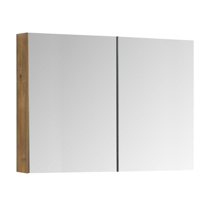 Spiegelkast Cuba 90 x 16 x 72 cm Eiken Spiegelkast Badkamer, Huis en Inrichting, Badkamer | Badkamermeubels, Nieuw, Spiegelkast