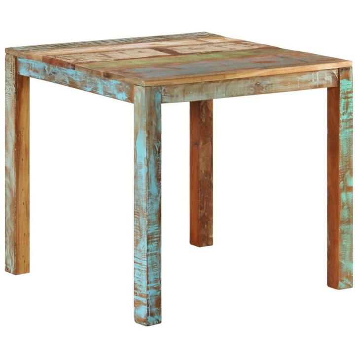 vidaXL Eettafel 82x80x76 cm massief gerecycled hout, Huis en Inrichting, Tafels | Eettafels, Nieuw, Verzenden