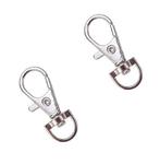 2x mini swivel karabijnhaak - ZILVER - 35mm, Sieraden, Tassen en Uiterlijk, Ophalen of Verzenden, Nieuw