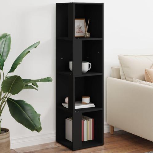 vidaXL Hoekkast 33x33x132 cm bewerkt hout zwart, Huis en Inrichting, Kasten | Overige, Nieuw, Verzenden