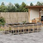 vidaXL 17-delige Tuinset met kussens poly rattan gemengd, 6 zitplaatsen, Nieuw, Tuinset, Verzenden