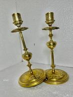Kandelaber Louis XVI-stijl (2) - Brons - Stijl Henry Dasson, Antiek en Kunst