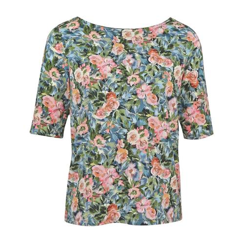 Princess goes Hollywood • bloemen t-shirt • 36, Kleding | Dames, Tops, Roze, Nieuw, Maat 36 (S), Verzenden