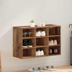 vidaXL Schoenenkast met plank Oud hout 77.5 x 30 x 51 cm, Verzenden, Nieuw