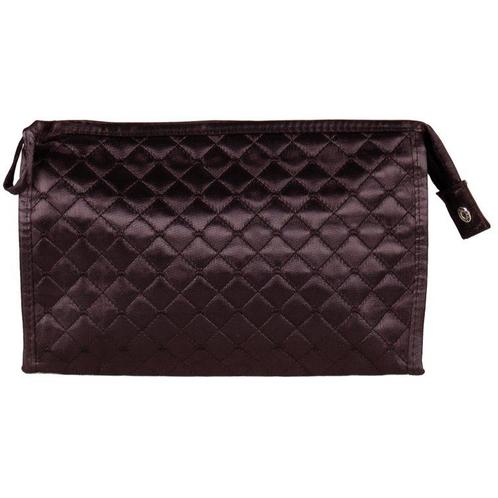 Toilettas Zwart met doorgestikte ruitjes - 27x17cm NIEUW, Sieraden, Tassen en Uiterlijk, Toilettassen, Meisje, Zwart, Nieuw, Ophalen of Verzenden