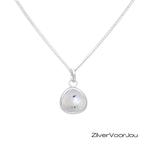 925 zilveren ketting met maansteen hanger – vrouwelijk en my, Sieraden, Tassen en Uiterlijk, Kettingen, Verzenden, Nieuw, Zilver