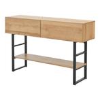 [en.casa] Console tafel Varberg sidetable 75x120x30 cm zwart, Huis en Inrichting, Tafels | Sidetables, Verzenden, Nieuw