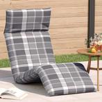 vidaXL Opvouwbare ligstoel Grijs Geruit Patroon 175x54x8,5, Verzenden, Nieuw