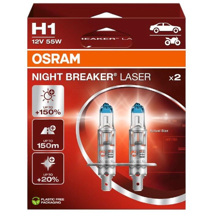 Osram H1 Night Breaker Laser +150% 64150NL-2HB Autolampen, Auto-onderdelen, Verlichting, Nieuw, Verzenden