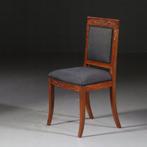 stel van 6 Louis Philipe stoelen ca 1835 mahonie incl stoff, Antiek en Kunst, Antiek | Meubels | Stoelen en Banken, Ophalen of Verzenden