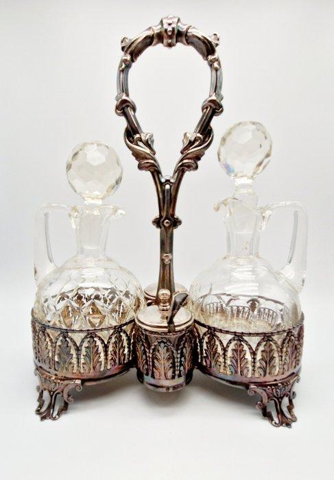 Topazio - Olie-en-azijnstelletje - .925 zilver -, Antiek en Kunst, Antiek | Goud en Zilver
