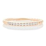 Ring - 18 karaat Roségoud - 0.11ct. tw. - Diamant - Rozen, Nieuw