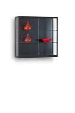 Basic vitrinekast WMS H1000-W-Zwart, Nieuw in verpakking