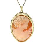Gouden vintage hanger met camee 14 krt, Sieraden, Tassen en Uiterlijk, Kettinghangers, Ophalen of Verzenden, Nieuw