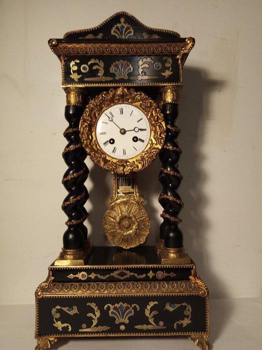 Portico klok - Samuel Marti - Brons, Emaille, Messing, Hout, Antiek en Kunst, Antiek | Klokken