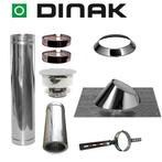 Set KAPSCHUUR loodslab 30-45 graden Ø80mm DINAK met nisbus, Huis en Inrichting, Kachels, Ophalen of Verzenden, Nieuw, Hout, Vrijstaand