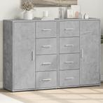 vidaXL Dressoirs 2 st 60x31x84 cm bewerkt hout betongrijs, Minder dan 50 cm, Verzenden, Nieuw, Overige houtsoorten