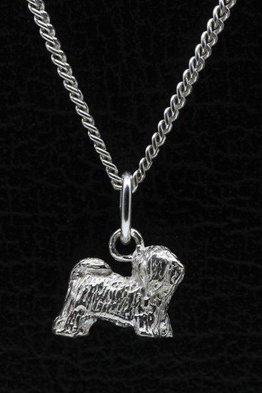Zilveren Coton de tulear ketting hanger - klein, Sieraden, Tassen en Uiterlijk, Kettinghangers, Verzenden