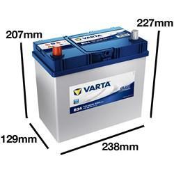 Varta Blue Dynamic B34 accu 12V 45Ah 238x129x207x227, Auto-onderdelen, Accu's en Toebehoren, Verzenden