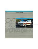 1986 PLYMOUTH VOYAGER BROCHURE ENGELS, Boeken, Nieuw, Author