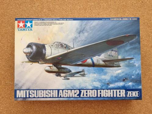 Tamiya 61016 Mitsubishi A6M2 Zero Fighter (Zeke) 1:48, Hobby en Vrije tijd, Modelbouw | Vliegtuigen en Helikopters, Verzenden