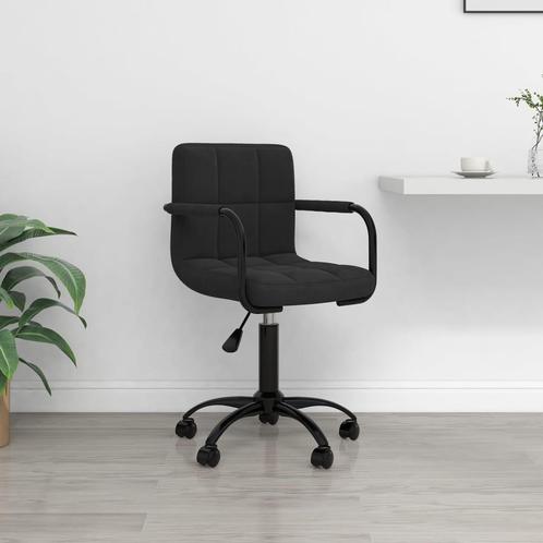 vidaXL Kantoorstoel draaibaar fluweel zwart, Huis en Inrichting, Bureaus, Nieuw, Verzenden