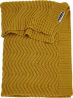 Meyco Waves wiegdeken - 75x100 cm - Okergeel, Kinderen en Baby's, Verzenden, Nieuw