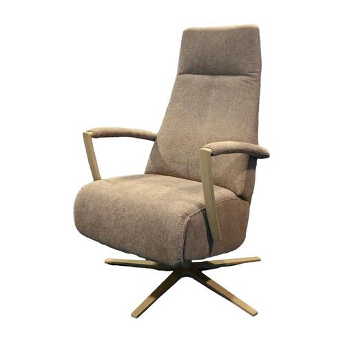Draaifauteuil Carrera in stof met SHOWROOMKORTING, Huis en Inrichting, Fauteuils, 50 tot 75 cm, Minder dan 75 cm, Nieuw, Metaal