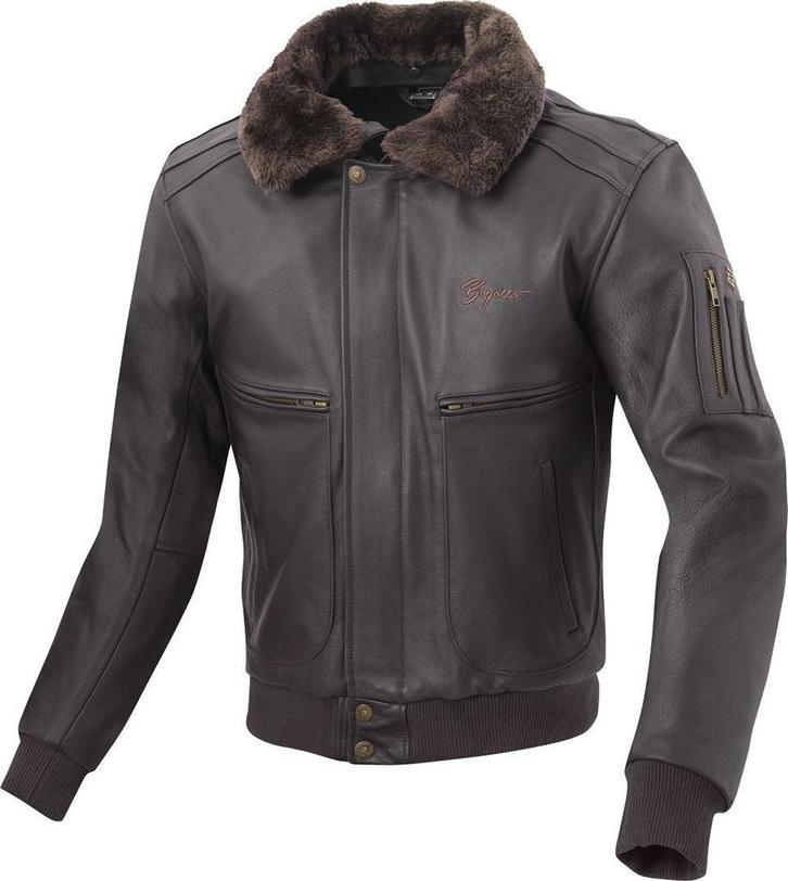 Bogotto Aviator Donker Bruin Leren Motorjas, Motoren, Kleding | Motorkleding, Heren, Nieuw met kaartje, Jas | leer, Verzenden