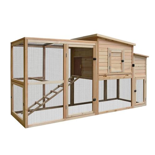 kippenhok rustic big pinus 228x83,5x123cm, Dieren en Toebehoren, Pluimvee | Toebehoren, Kippenhok of Kippenren, Nieuw, Verzenden