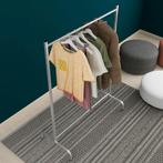 [en.casa] Kledingrek Staffanstorp 137x104x48 cm zilverkleuri, Verzenden, Nieuw