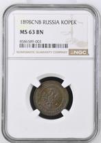 Rusland. Nicholas II. 1 Kopek 1898 / MS 63 BN (Zonder