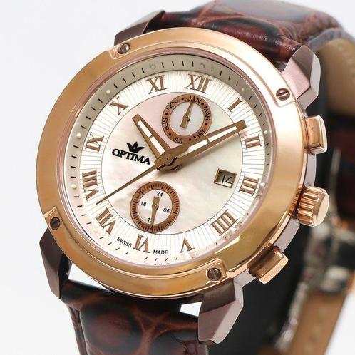 Optima - Swiss Dual Time - OSC241-CRL-7 - Zonder, Sieraden, Tassen en Uiterlijk, Horloges | Heren