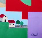 Giorgio Bergallo - CASE SPARSE, Antiek en Kunst, Kunst | Schilderijen | Modern