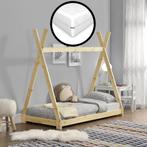 Juniorbed Tipi eenpersoonsbed incl. matras 80x160 - hout, Verzenden, Nieuw