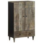vidaXL buffetkast 60x33x110 cm massief mangohout, Huis en Inrichting, Kasten | Buffetkasten, Verzenden, Nieuw, Grenenhout