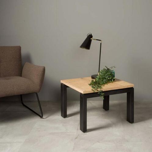 *WOONWINKEL* Tower Living Lido Vierkante Bijzettafel Eiken, Huis en Inrichting, Tafels | Salontafels, Nieuw, Verzenden