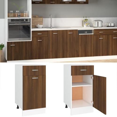 vidaXL Onderkast met lade 40x46x81,5 cm bewerkt hout bruin, Huis en Inrichting, Keuken | Keukenelementen, Nieuw, Verzenden