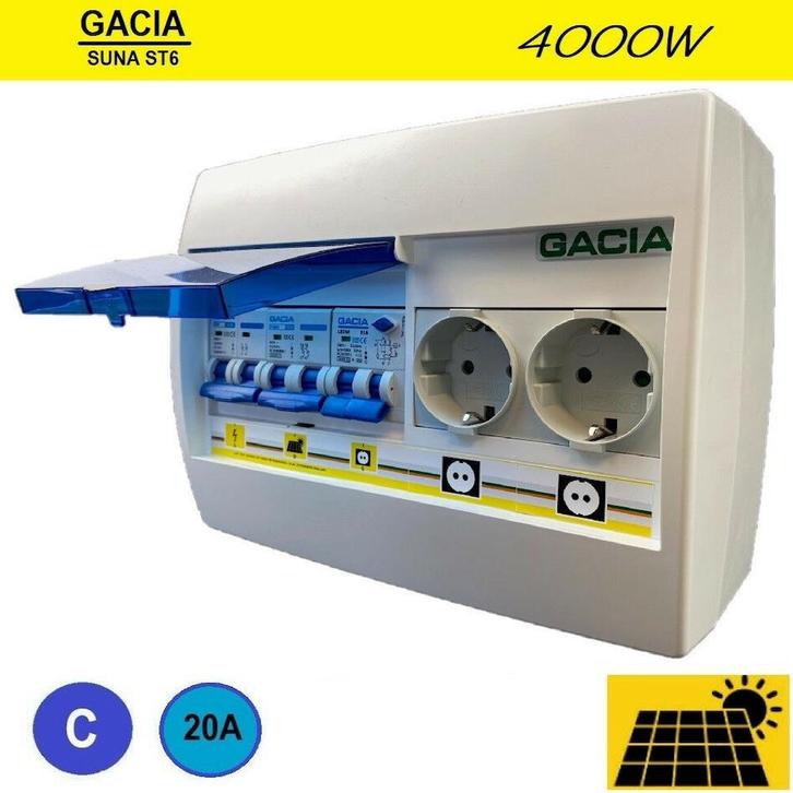 Gacia pv verdeler ST6 SUNA 4000W - 1x C20 + 2x WCD, Doe-het-zelf en Verbouw, Elektra en Kabels, Ophalen of Verzenden