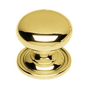 Intersteel Knop paddestoel met achterplaat 30mm messing, Doe-het-zelf en Verbouw, Hang- en Sluitwerk, Nieuw, Ophalen of Verzenden