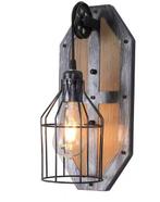 Vintage Wandlamp – Retro Industrieel Design Hout & Metaal E2, Huis en Inrichting, Lampen | Wandlampen, Verzenden, Nieuw