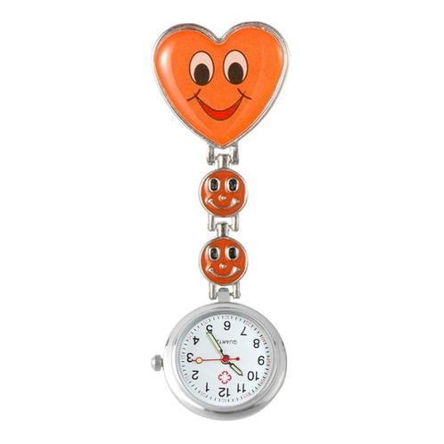 Fako® - Verpleegstershorloge - Hart Smile - Oranje, Sieraden, Tassen en Uiterlijk, Horloges | Dames, Verzenden