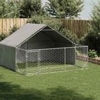 vidaXL Hondenkennel met ren 3x3x1,9 m gegalvaniseerd staal, Dieren en Toebehoren, Verzenden, Nieuw