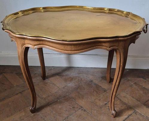 Beistelltisch im Louis-Quinze-Stil – Eiche mit abnehmbarem, Antiek en Kunst, Curiosa en Brocante