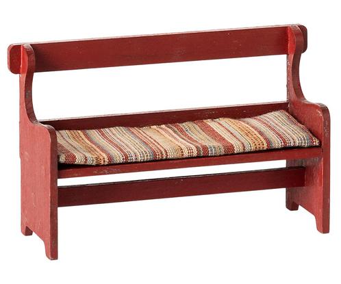 Maileg - Houten bankje voor muizen - Rood, Kinderen en Baby's, Speelgoed | Overig