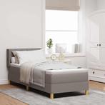 vidaXL Boxspringbed met matras met hoofdeinde Taupe 80 x 200, Verzenden, Nieuw, Stof