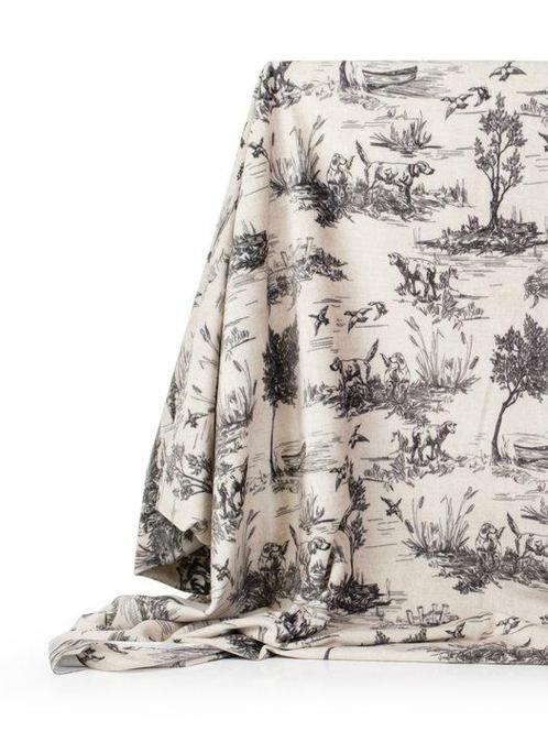 JACHTVERSLAGEN - Velours Toile de Jouy in Beperkte Editie -, Antiek en Kunst, Antiek | Kleden en Textiel